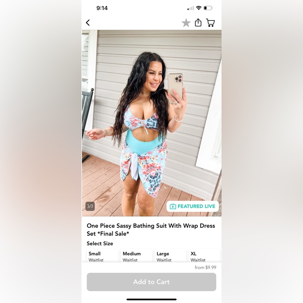 One piece Sassy Bathing Suit with Wrap Dress Set